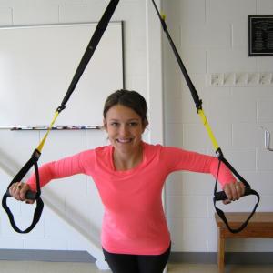 Lauren Forgues, above, and Michael Maxim are teaching TRX training at the YMCA on Wednesdays, 6-6:45 p.m., and Thursdays, 5:30-6:30 p.m. TRX delivers a fast, effective total-body workout. TRX helps build a rock-solid core, increases muscular endurance and benefits people of all fitness levels (pro-athletes to seniors). Courtesy of Mary Baudo