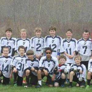 The grades 3 and 4 YMCA lacrosse team won two games this past Saturday, May 10 at home. Courtesy of the YMCA