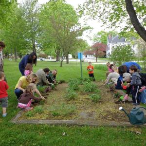 Recently the Garden Club of Wiscasset held a children's planting event at the Wiscasset Library. The children, along with getting their hands dirty, learned about planting, growing and watching the beauty unfold. Courtesy of Carol Blake