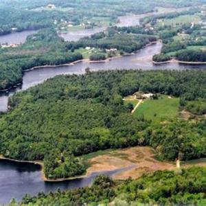 Cunningham Island in Newcastle is the location for the 6th Annual "Champagne on the Sheepscot" party in September. Courtesy of SVCA
