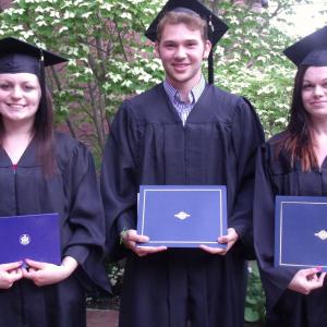 Central Lincoln County Adult Education 2013-2014 graduates from left: Sabryna Burns, Samuel Margaritis, and Marina Mayberry. Courtesy of Bonnie Merrill