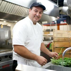 Kale rates star status with Chef Mike Flynn of Hyde School, Bath. Courtesy of Hyde School
