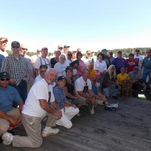 The veterans gathered for a group photo after the cookout. KATRINA CLARK/Boothbay Register