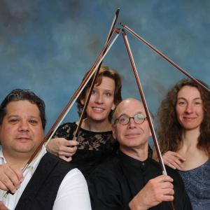 DaPonte String Quartet musicians, from left, Ferdinand "Dino" Liva, Kristen Monke, Myles Jordan and Lydia Forbes. The ensemble will perform in a new Boothbay venue at St. Columba's Episcopal Church during its new 2014-2015 season. Courtesy of Pierce Studios DaPonte String Quartet (Pierce Studios)