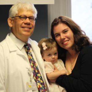 Wiscasset Resident and March of Dimes staffer Aubrey Martin, with daughter Annie, and Dr. Pinette, Director of MaineHealth’s Division of Maternal-Fetal Medicine.