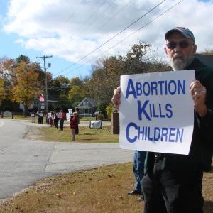 John Pray, Wiscasset, life chain, demonstration