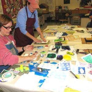 Try your hand at gelatin printing at Midcoast Printmakers in Damariscotta on Nov. 8. Courtesy of Midcoast Printmakers