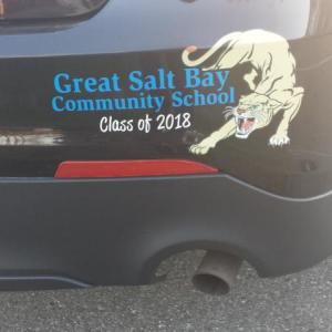 This spring, the new Damariscotta Police Department’s cruiser was decked-out in graphics with help the Great Salt Bay School’s Class of 2018. File photo
