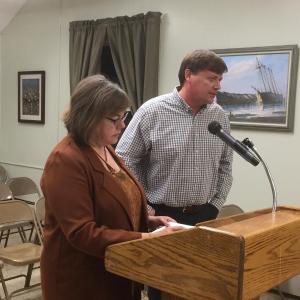 Wiscasset Treasurer Shari Fredette, Wiscasset Public Works Director Doug Fowler