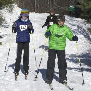 Students skiing at Hidden Valley Nature Center