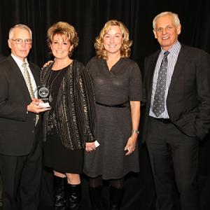 CINDY WADE, RN, Lincoln County Healthcare Executive Vice President and Chief Operating Officer (second from left) and Cindy Coyne, RN, LincolnHealth Director of Quality Management and Safety (second from right) received LincolnHealth’s third Top Rural Hospital award in four years from Bill Finck, chairman of The Leapfrog Group Board of Directors (far left) and Martin Hartley, The Leapfrog Group board member, in a Washington, D.C. award ceremony Tuesday night. Courtesy of LincolnHealth