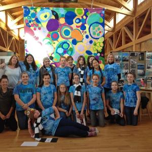 The girls and faculty of the 2014 Wavus Girls Lead Program. Courtesy of Russ Williams