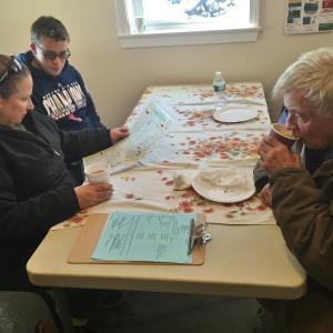 Paula Marcus, David Marcus, Ray Soule, Wiscasset Sno-Goers