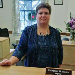 Catherine Moore, Lincoln County’s new probate register, in her office. JANE CARPENTER/Boothbay Register