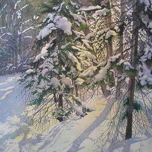 “Winter Shadows,” watercolor by Erica Qualey. Qualey will teach a four-week class at River Arts beginning Jan. 25. Courtesy of River Arts Erica Qualey watercolor