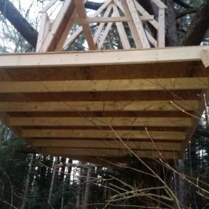 Alna Code Enforcement Officer Stan Waltz said this photograph shows a tree house that has gone up in a tree near the Sheepscot River. The tree house and other matters involving the property at 91 Dock Road were the subject of a Planning Board discussion on Jan. 5. Courtesy of Stan Waltz tree house, Alna