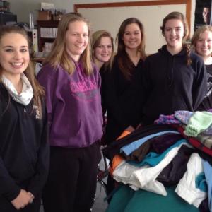 National Honor Society members, pictured from left, are Erika Auger, Hannah Welborn, Colleen Hendricks, Hanna Foye, Miranda McIntire, Kayla Gordon and Maeve Carlson. Courtesy of Shelley Schmal