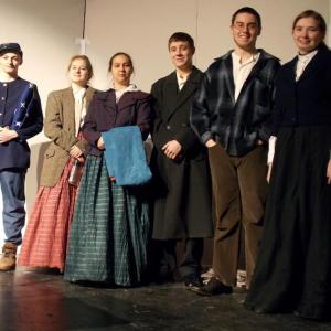 The One Act cast, from left, Tyler Flavin, Samantha Arsenault, Jasmine Smith, Ryan Medina, Ridge Barnes and Katie-Lyn Mills. Courtesy of Shelley Schmal