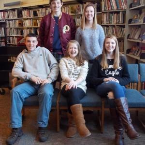 Pictured from left are, front row: Alexander Webber, grade 11, son of Chris and Heather Webber of Westport Island; Maeve Blodgett, grade 9, daughter of Betsy and Chris Cossette of Wiscasset; Hayhlee Craig, grade 10, daughter of Glen and Sandra Craig of Wiscasset; back row: Thomas Anderson, grade 12, son of Kelly Anderson of Wiscasset and William Anderson of Wiscasset; and Hannah Welborn, grade 12, daughter of Mark and Kimberly Welborn of Wiscasset. Courtesy of Shelley Schmal