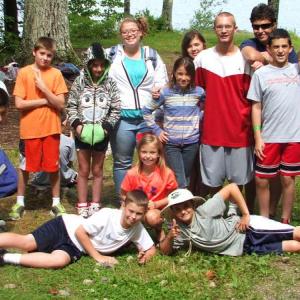 Campers pose at the waterfront in July 2014. SUZI THAYER/Boothbay Register