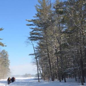 Campers from Chewonki exploring the north end of Hidden Valley Nature Center in Alna. Courtesy of Chris Percy Photography