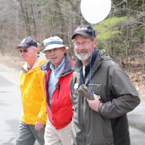 Walking in last year's Habitat for Humanity event are, from left, Leigh Campbell, The Rev. John Potter and Steve Hatt. Courtesy of Martha Speed