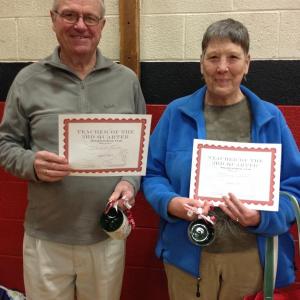 Prescott Farris, left, and Pat Farris, substitute teachers at Wiscasset High School who were nominated by students as “Teachers of the Quarter.” Courtesy of Deb Pooler