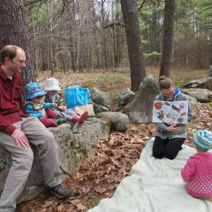 Young children and the adults in their lives are invited to explore two nature preserves for stories and crafts on May 12 and 26. Courtesy of Carol McFadden