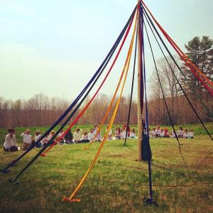 A May pole was one of the activities at the Juniper Hill School May Festival on May 9. Courtesy of Jane Frost