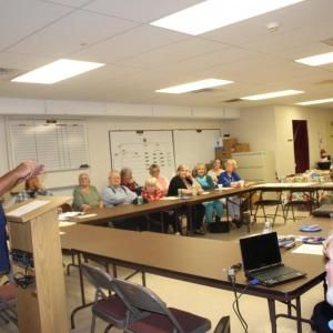 Mike Violette speaks to the LCRC. Courtesy of Earl Inman