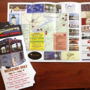 Look for the trolley brochure at various locations beginning this week. Courtesy of Mary Ellen Barnes