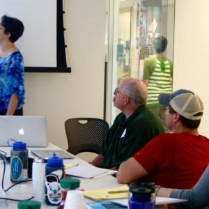 Educators in the “Exploring Oceanography” workshop at Bigelow Laboratory. Courtesy of Darlene Crist