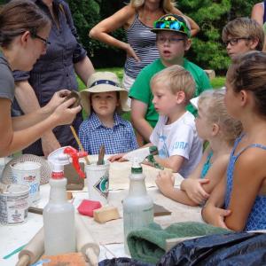 Jade from Watershed MudMobile gives instruction to the group. Courtesy of Natalie Castonia