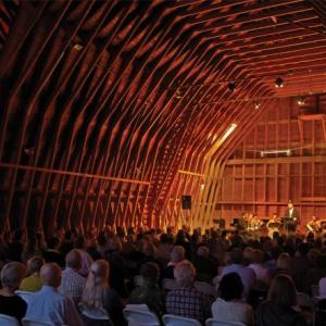 The Darrows Barn at Round Top in Damariscotta is the venue for the Salt Bay Chamberfest’s concert series. Courtesy of Salt Bay Chamberfest
