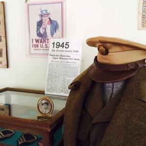 Uniform of World War II infantryman, Staff Sergeant Harry B. Haggett of Wiscasset, is accompanied by his military photo. Courtesy photo