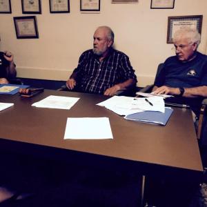 From left, Alna Second Selectman Melissa Spinney, First Selectman David Abbott and Third Selectman Doug Baston meet at the town office Aug. 12. SUSAN JOHNS/Wiscasset Newspaper Alna selectmen, Melissa Spinney, David Abbott, Doug Baston