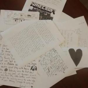 Some letters and cards written by Bigs and Littles through the Summer Pen Pal Program. Courtesy photo