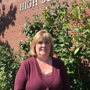 Departing Wiscasset Middle High School Principal Cheri Towle stands outside the school Tuesday, Sept. 15, one day after being named Brewer’s superintendent of schools. SUSAN JOHNS/Wiscasset Newspaper Cheri Towle