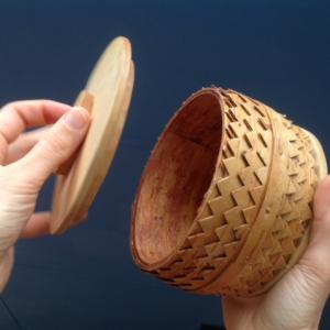 An example of a birch bark container made by Kenneth Kortemeier. Courtesy photo
