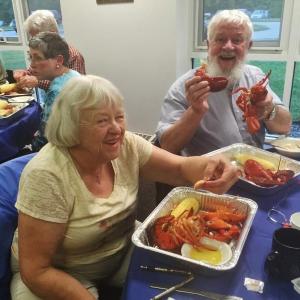 Cyndy Lewis, Newt Blakesley, Wiscasset Senior Center