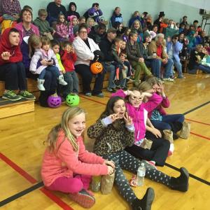 Wiscasset Parks and Recreation’s Halloween Raven Egg Hunt gets under way in the Wiscasset Community Center gym Oct. 23 with a pre-hunt magic show. SUSAN JOHNS/Wiscasset Newspaper