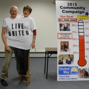 Bob Beaumont and Lenny Burke, co-chairpersons of the United Way of Mid Coast Maine’s Campaign. Courtesy photo