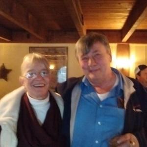 Westport Island’s Susan and Jerry Partelow say “good-bye” to their friends before moving to Ecuador. JANE CARPENTER/Wiscasset Newspaper