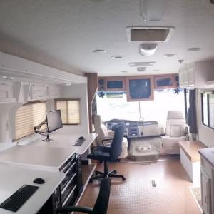 This surplus recreational vehicle was retrofitted with technology, power upgrades and the necessary space in which multiple investigators could conduct important forensic and investigative work in the crime associated with child pornography and child trafficking. (Photo courtesy of Maine Computer Crimes Unit).