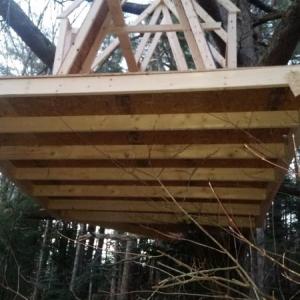 A partly built tree house that officials said has since been taken down on Alna’s Dock Road. Courtesy of Alna Code Enforcement Officer Stan Waltz