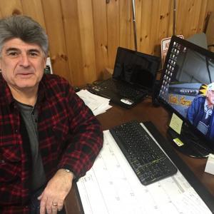 Wiscasset Municipal Airport manager Frank Costa sits at his desk Jan. 15. The laptop to the left was the computer impacted by the Dec. 3 incident. SUSAN JOHNS/Wiscasset Newspaper