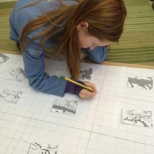 A Chewonki elementary school student explores place through mapping.Courtesy photo