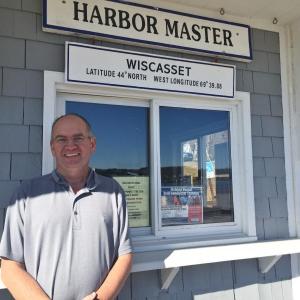 Preston Dunning stands outside the harbor master’s office on the Wiscasset waterfront Feb. 19. SUSAN JOHNS/Wiscasset Newspaper