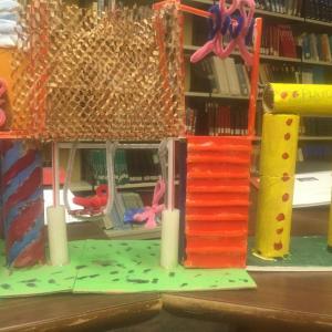 Wiscasset Elementary School students created this and other three-dimensional designs for what they would like to see on the playground. SUSAN JOHNS/Wiscasset Newspaper