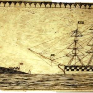 Historian Lincoln Paine will look at objects such as this primitive scrimshaw from the perspective of a maritime historian. Courtesy of Maine Maritime Museum